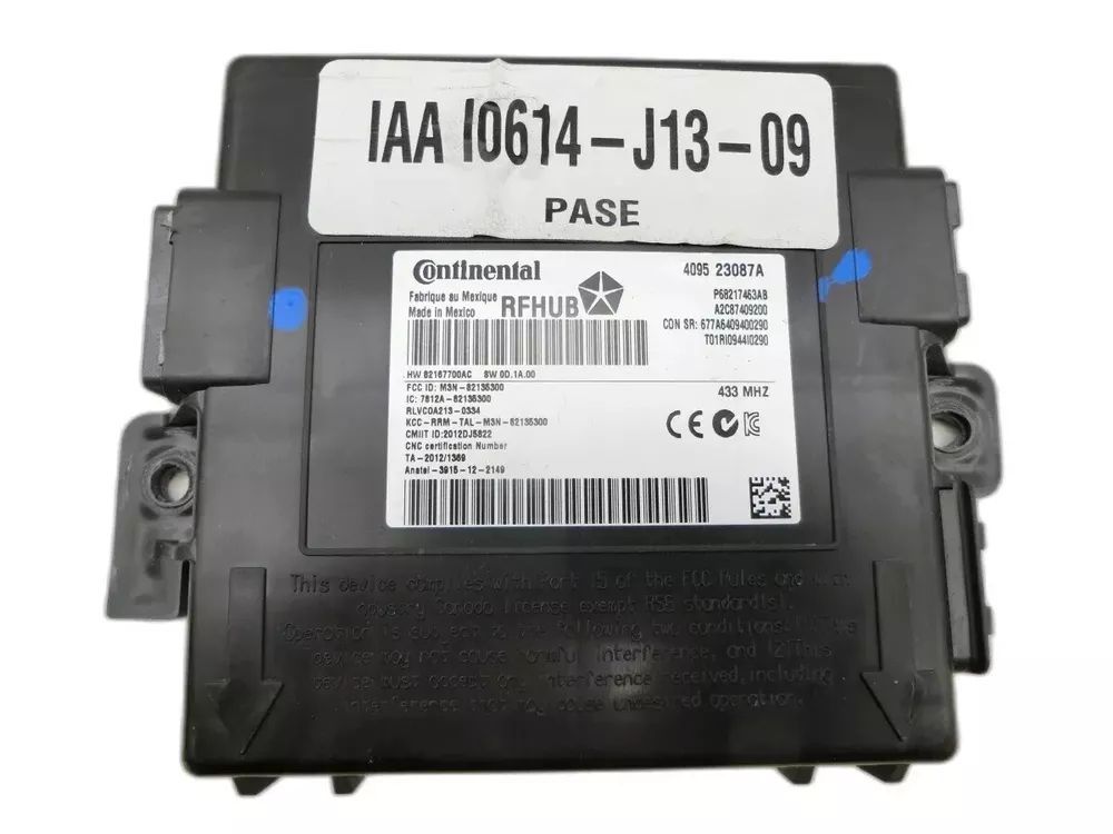 A black electronic device with a label that says iaa 10614 j13-09