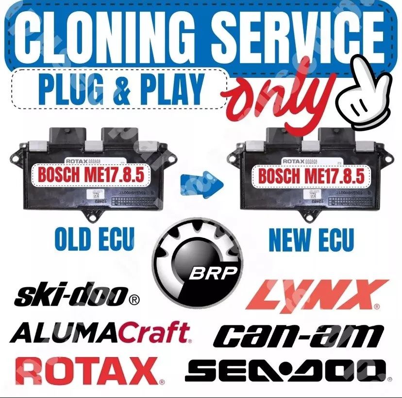 A sign that says cloning service plug & play only
