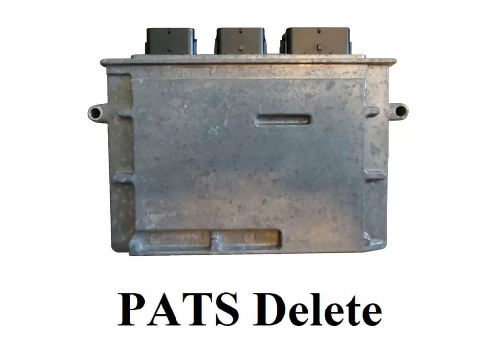 A picture of a pats delete box on a white background