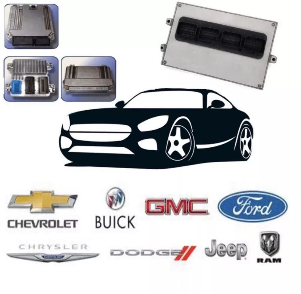 A chevrolet buick gmc ford chrysler dodge jeep and ram logo