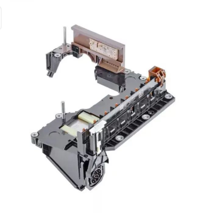 A close up of a piece of electronic equipment on a white background.