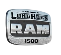 A longhorn ram 1500 logo on a white background
