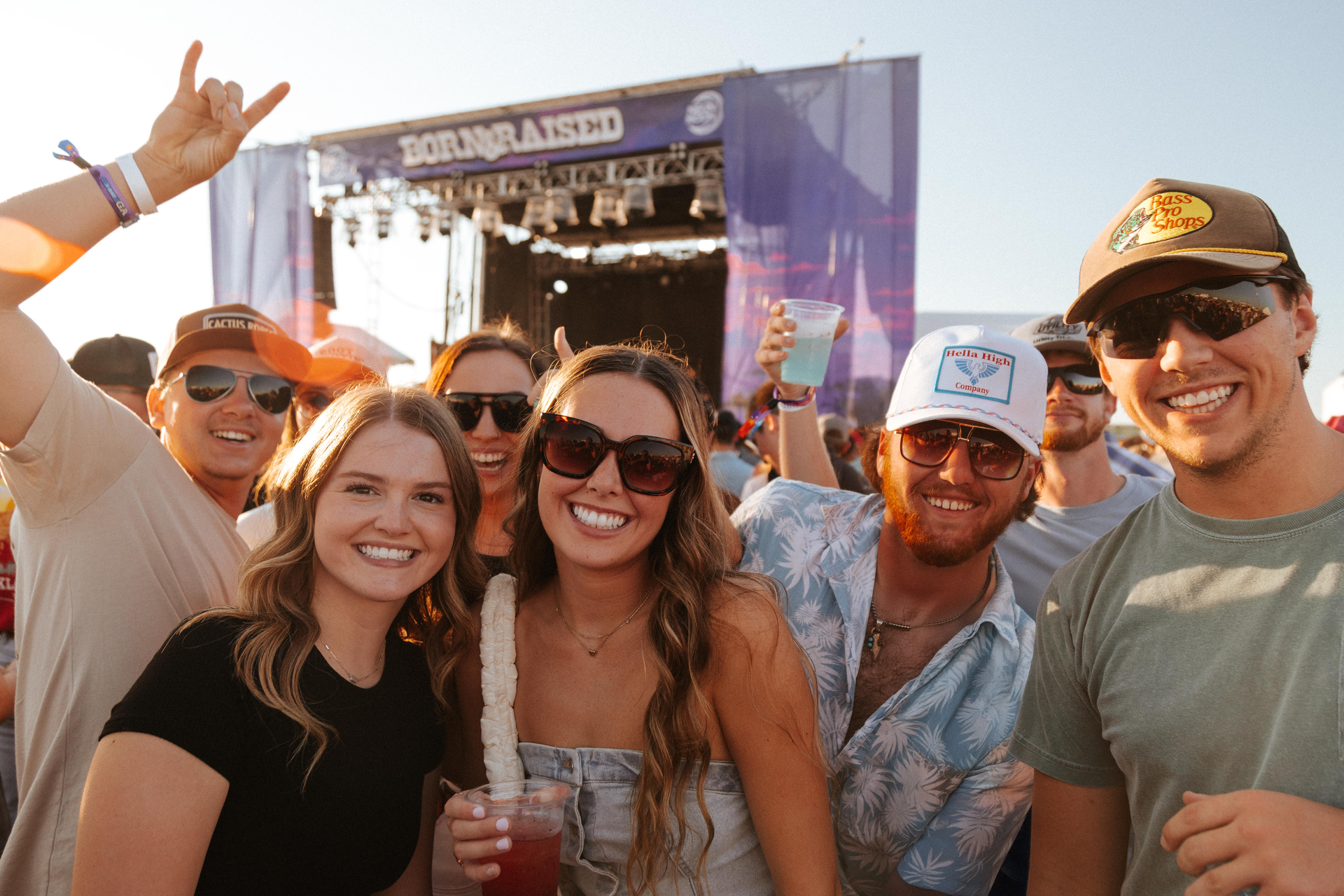 Festival crowd enjoying Born & Raised concert