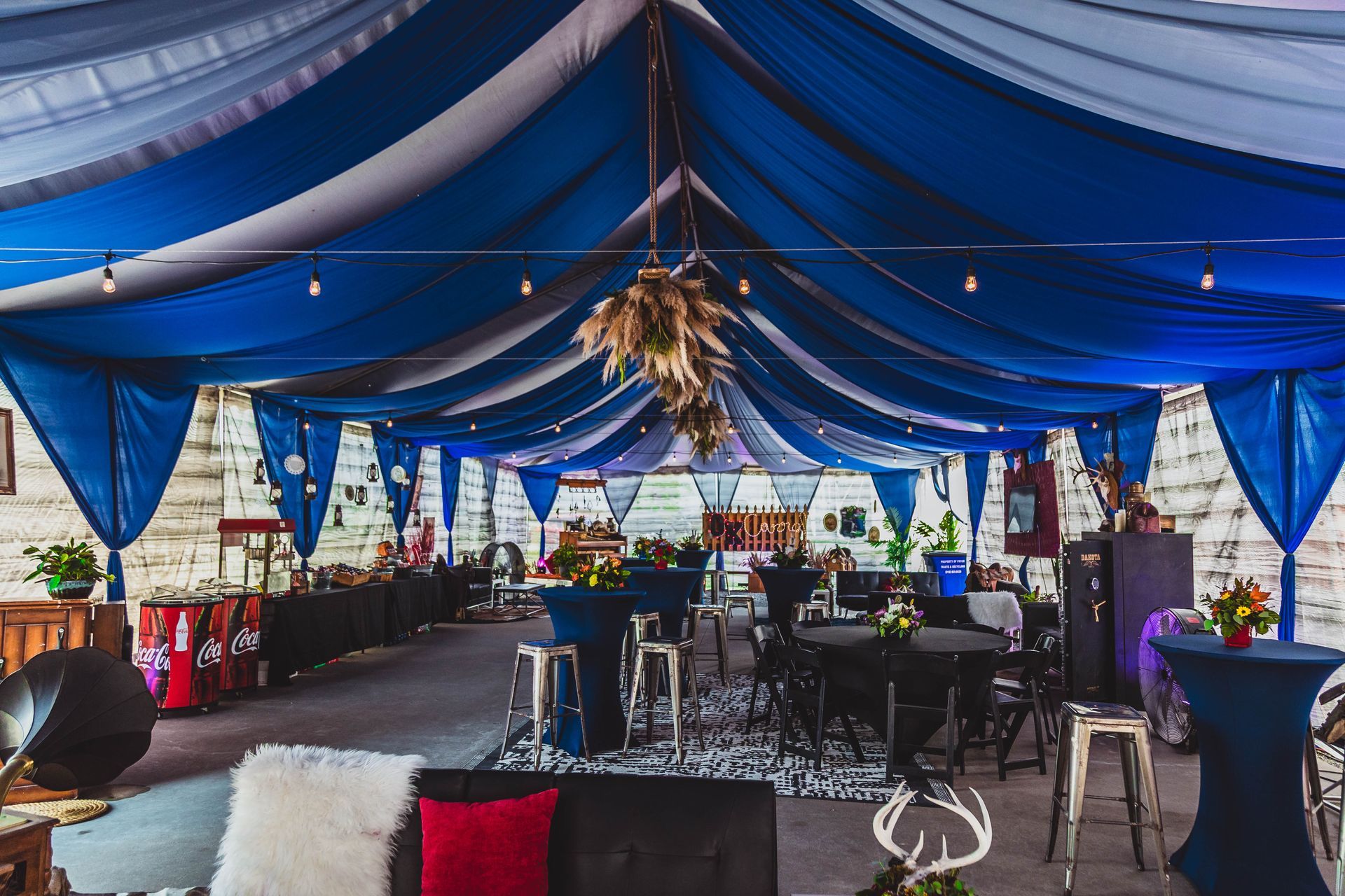 Woman cheering at outdoor music festival