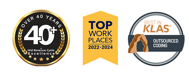 Two logos on a white background that say top work places and klas
