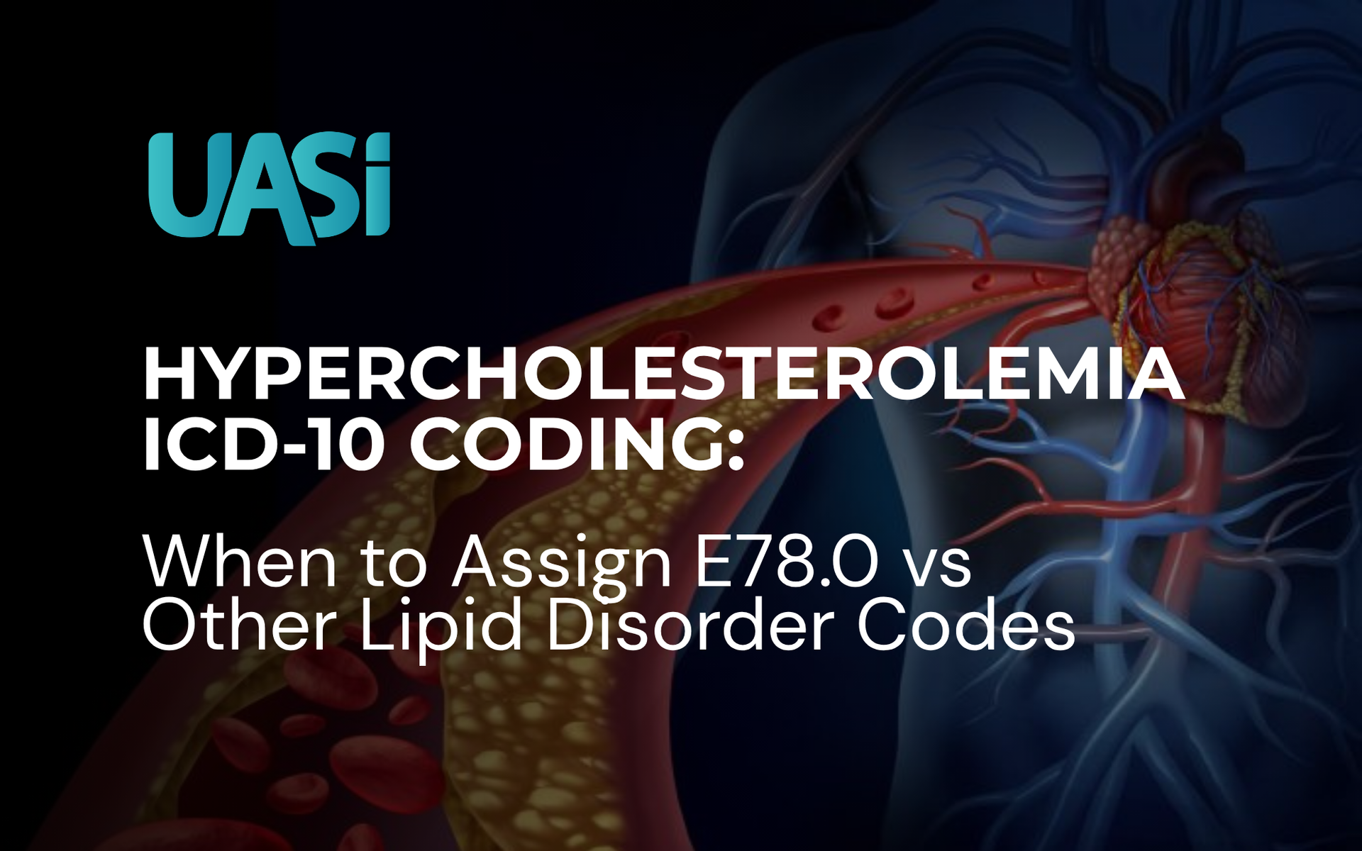 Hypercholesterolemia graphic and title image for coding tip