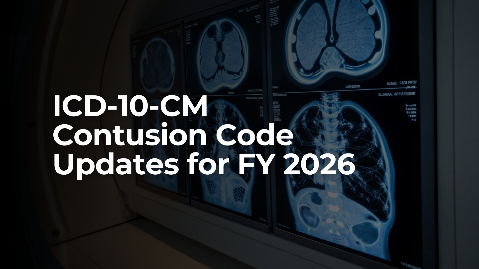 Title image illustrating ICD-10-CM contusion code updates for FY 2026.
