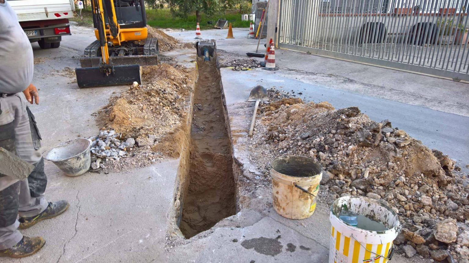 Rifacimento di linee fognarie e fosse di depurazione