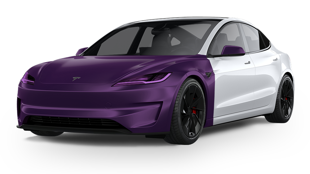 A white porsche 911 gt3 rs with a pink paint job on a white background.