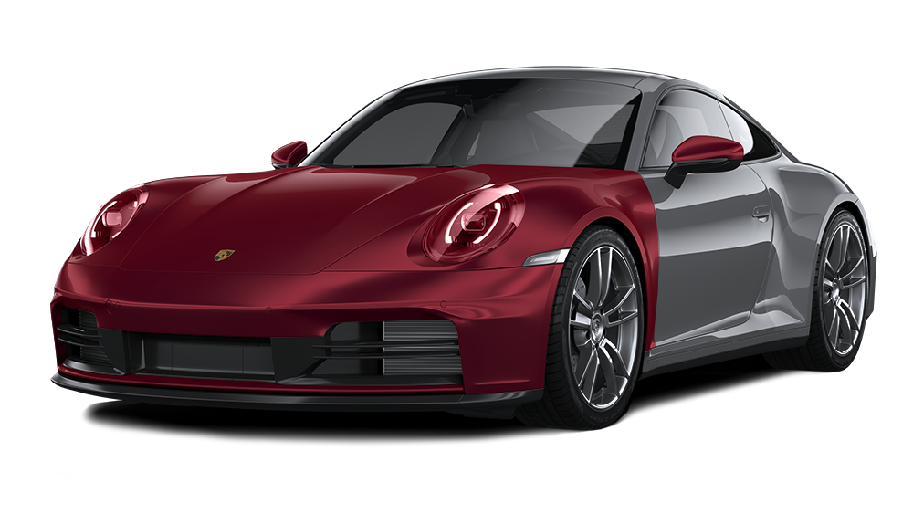 A tesla model s with a pink paint job on it.