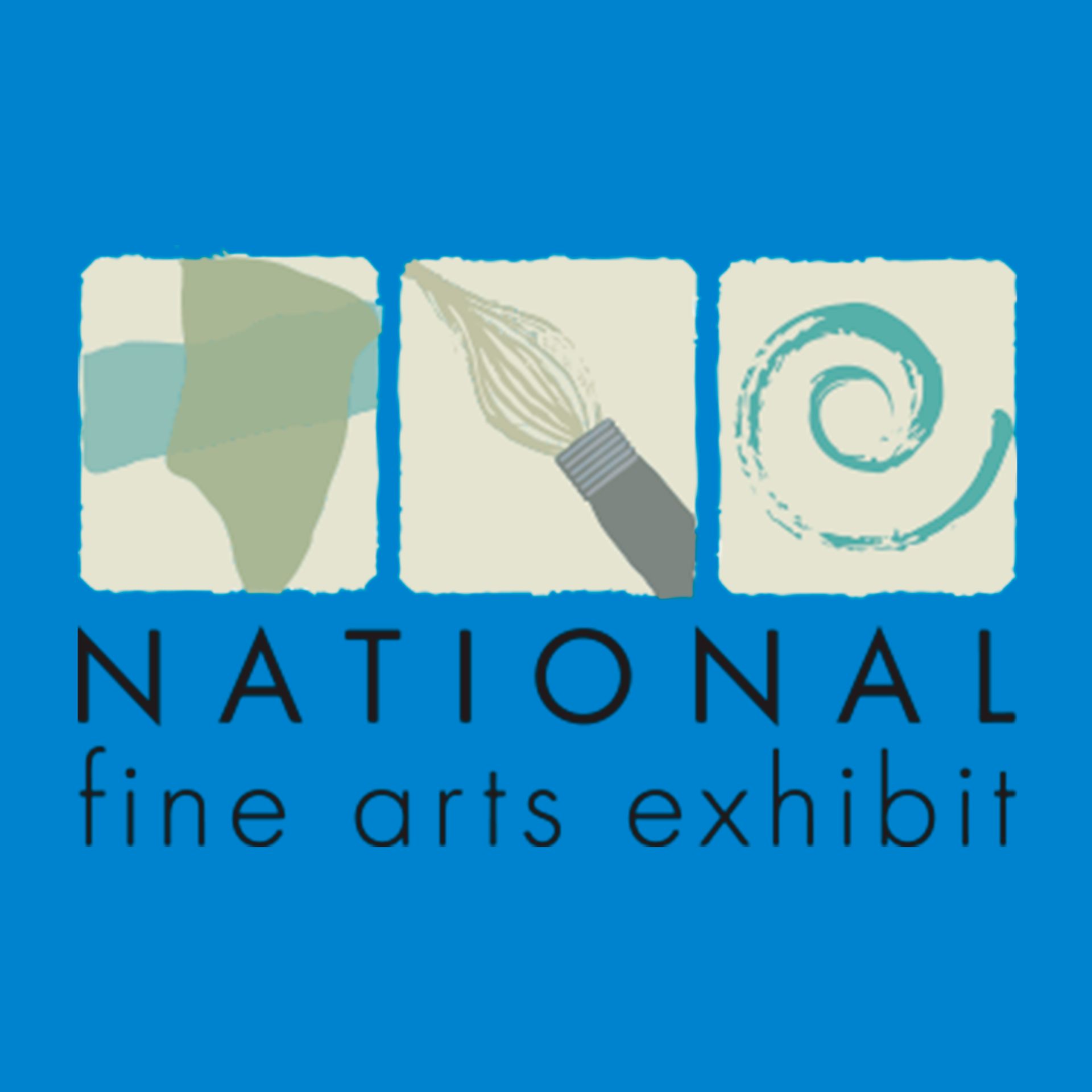 A logo for the national fine arts exhibit