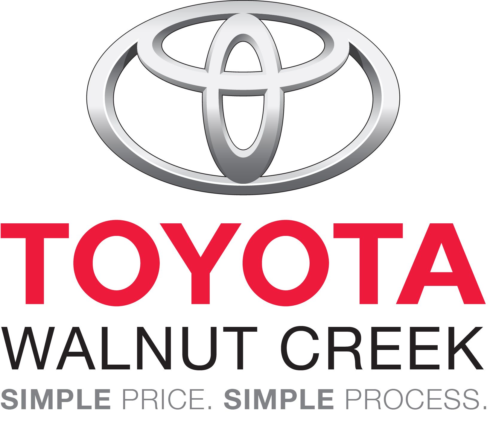 The logo for toyota walnut creek simple price simple process