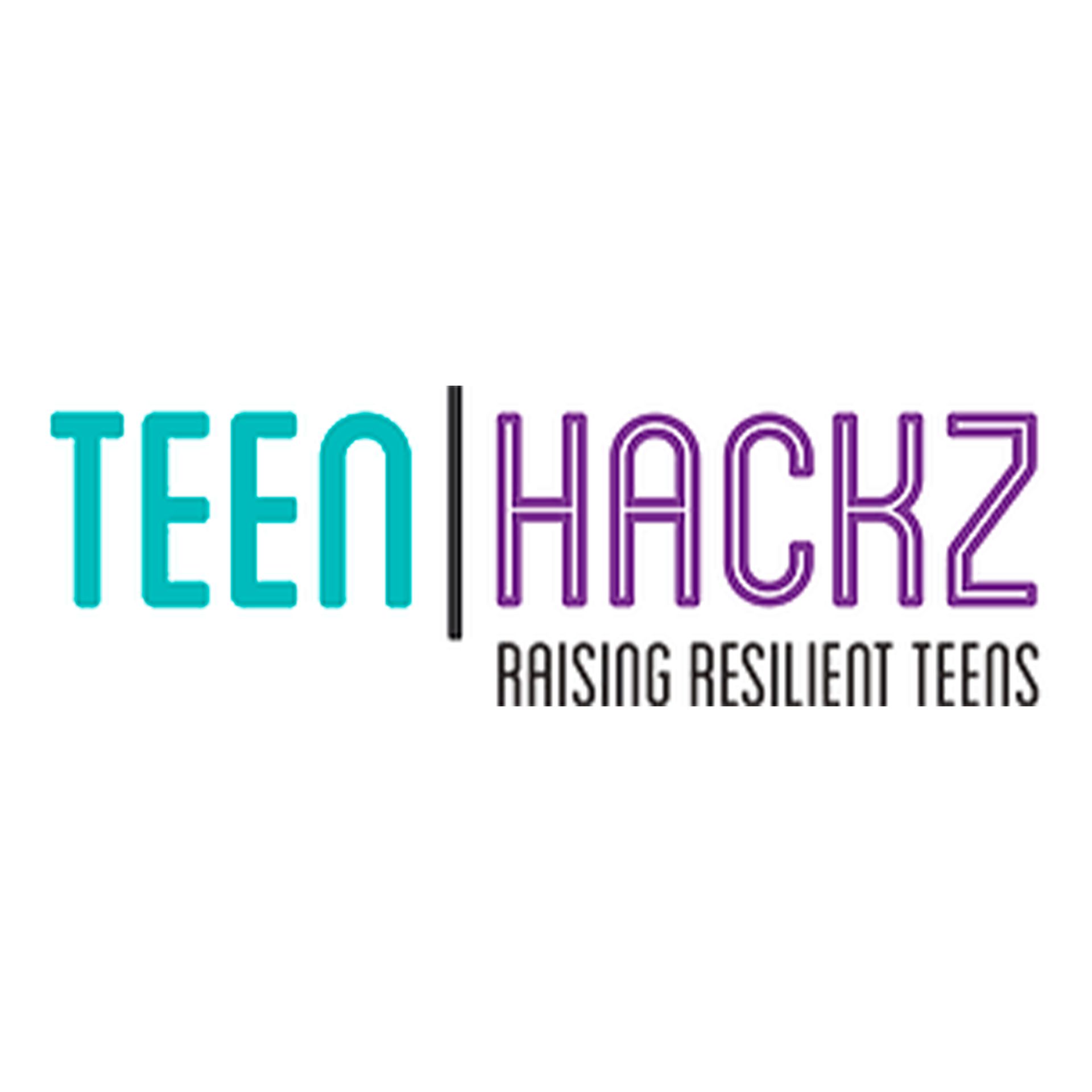 The logo for teen hackz is raising resilient teens.