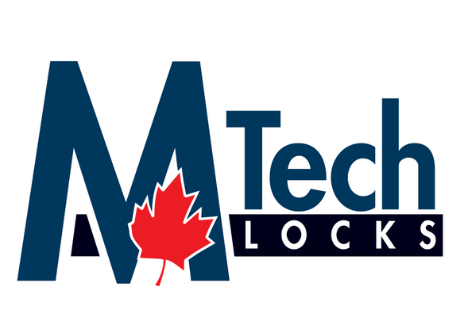 The logo for mtech locks has a maple leaf on it.