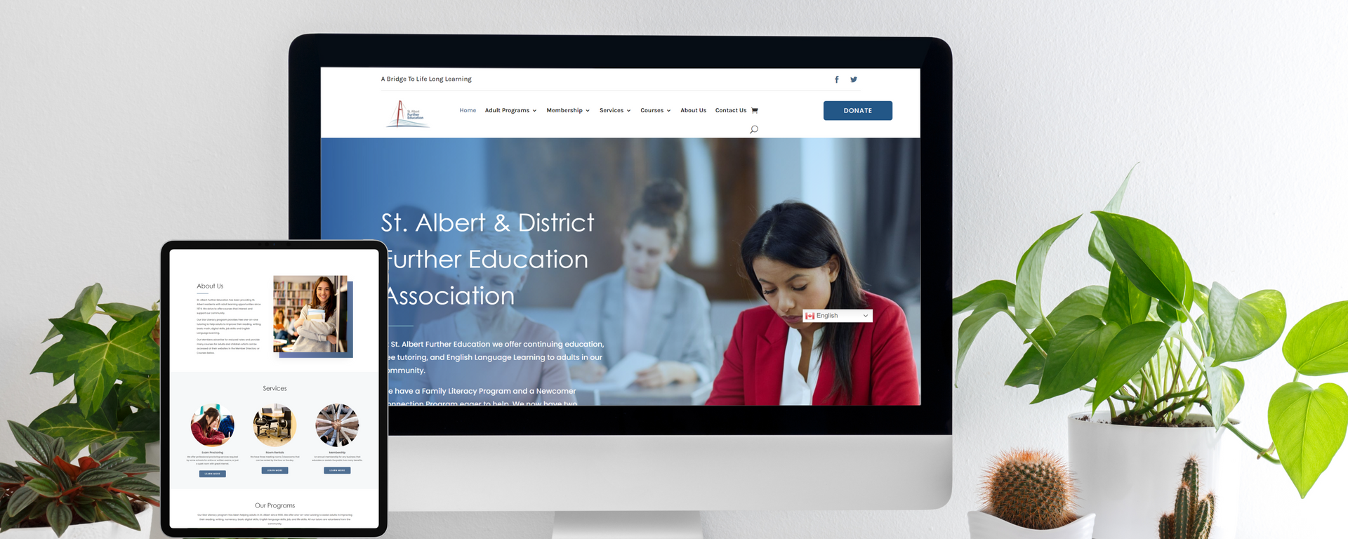 web design on a computer