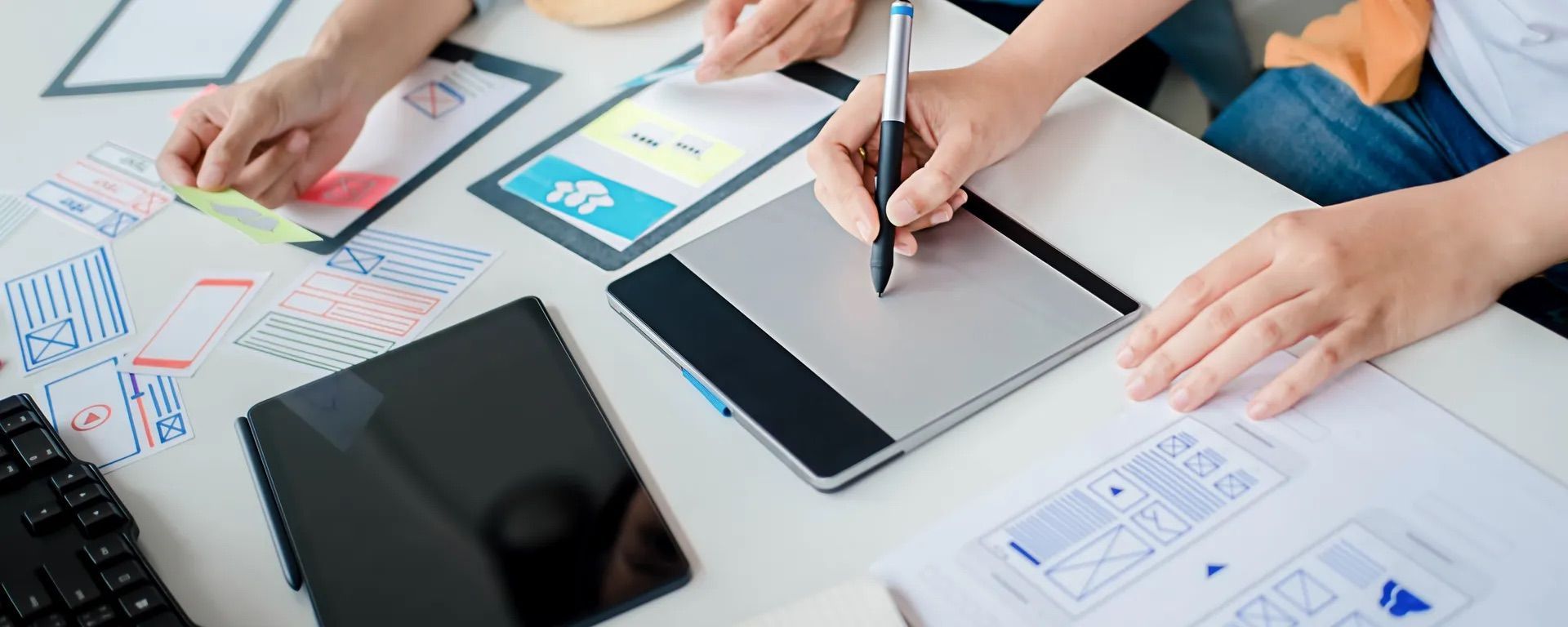 web designers drawing