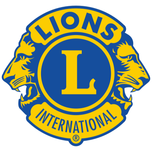 Lions International logo featuring a large golden letter 