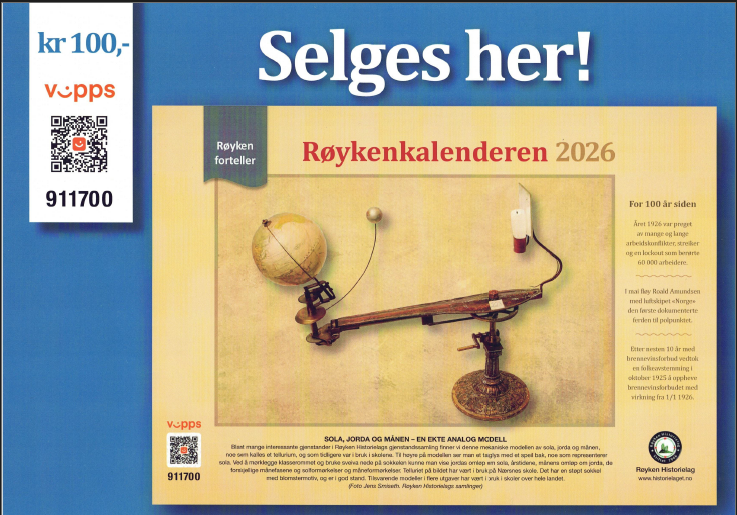 Røykenkalenderen 2026 er nå i salg