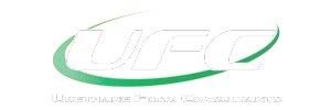 A green and white logo for a company called ufc.