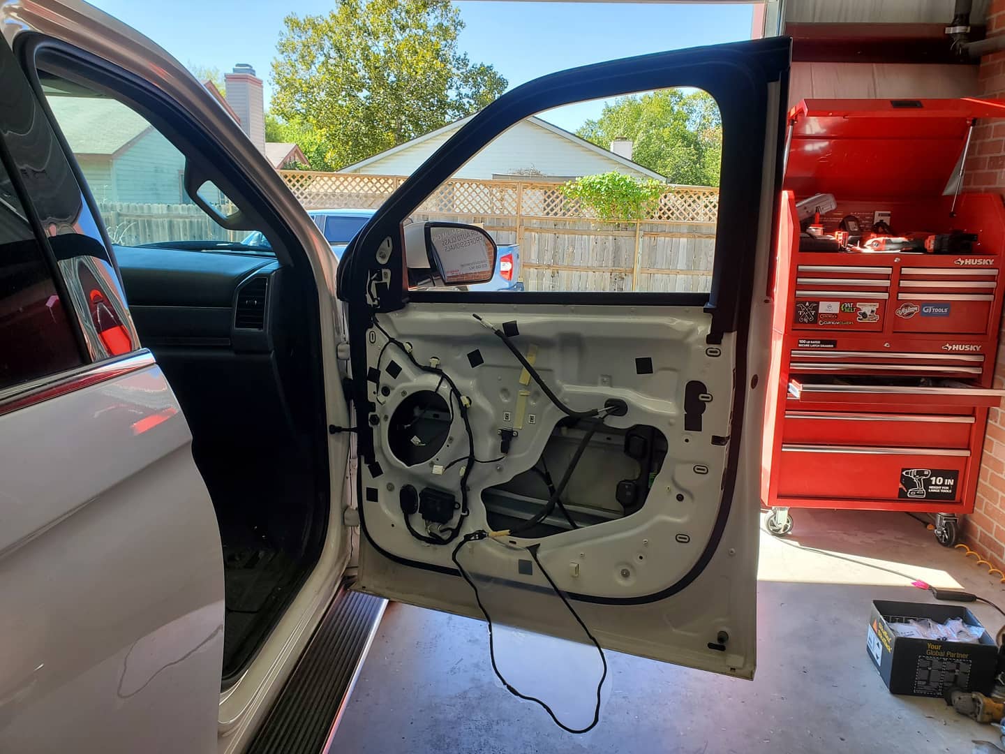 Window Motor Repair in Progress — Converse, TX — Quality Master Auto Glass