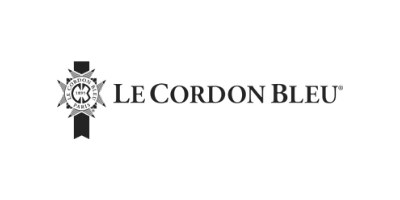 A black and white logo for le cordon bleu.