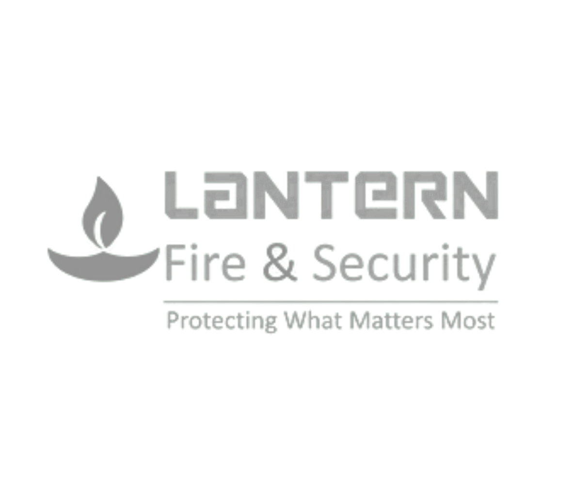 The logo for lantern fire and security protecting what matters most