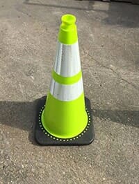 28 Lime Reflective Cone - Traffic signs in Denham Springs, LA