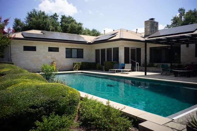 Solar Powered Panels, on a home off of Bee Cave Road proivdes 100% of the energy needed.