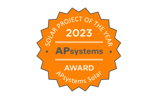 A solar project of the year award from apsystems solar