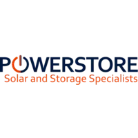 The powerstore solar and storage specialists logo is on a white background.