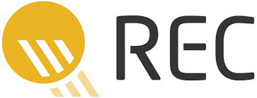 A yellow circle with the word rec on it