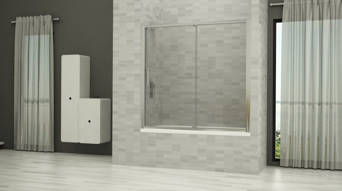 shower with fixed glass Mundilite
