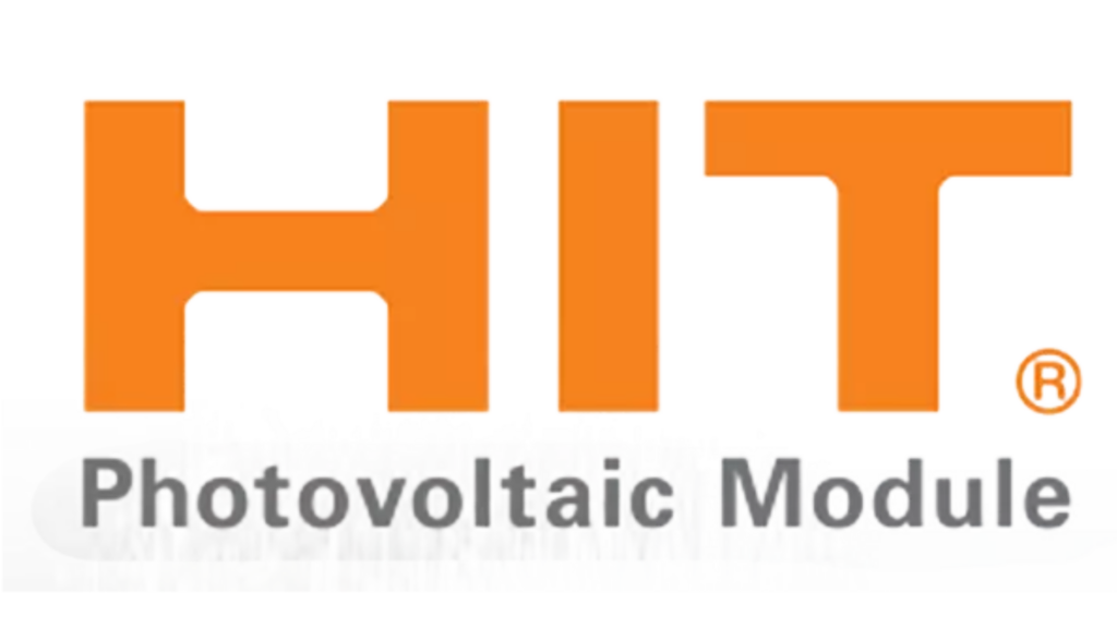 The hit photovoltaic module logo is orange on a white background