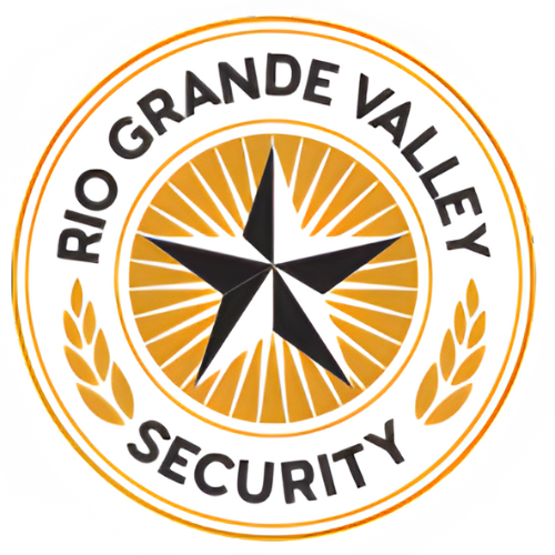 The logo for rio grande valley security has a star in the center
