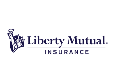 The logo for liberty mutual insurance has a statue of liberty on it.