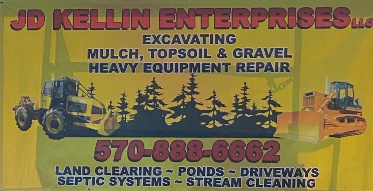 Jd kellin enterprises excavating mulch topsoil and gravel heavy equipment repair