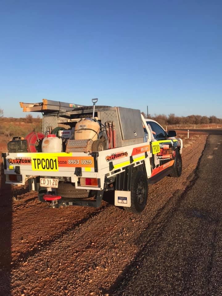 A truck with a license plate — Territory Pest Control In Winnellie, NT