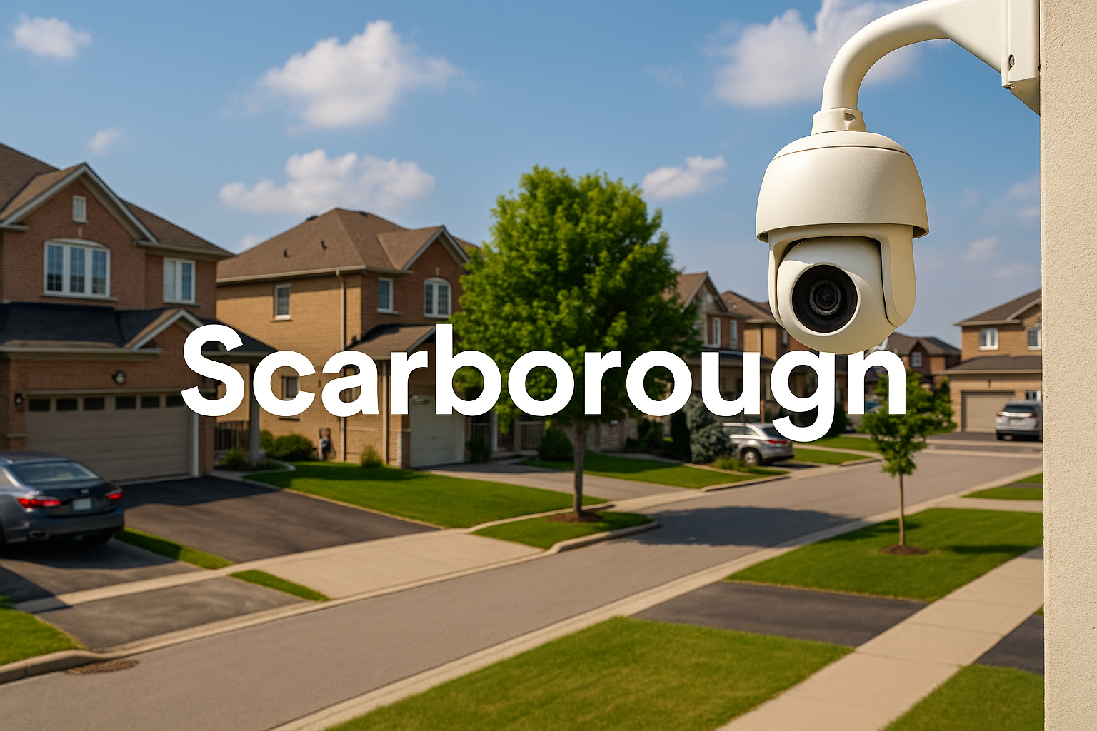 Surveillance camera overlooking a residential street in Scarborough, Ontario.