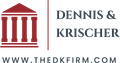 The logo for Dennis & Krischer is a building with columns and a roof.