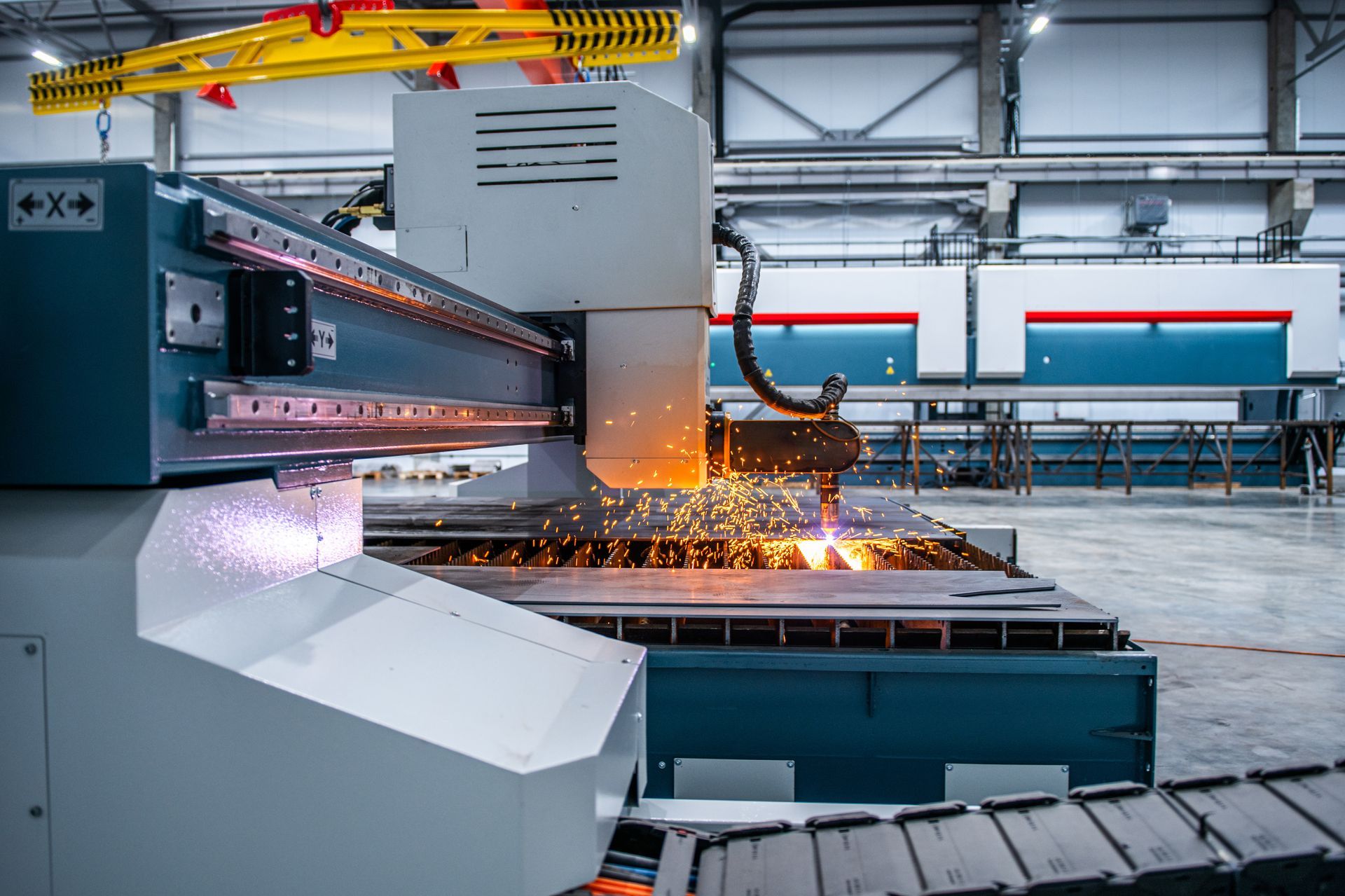 The sheet metal manufacturing process by a laser cutting machine. The sheet metal manufacturing process by a laser cutting machine.