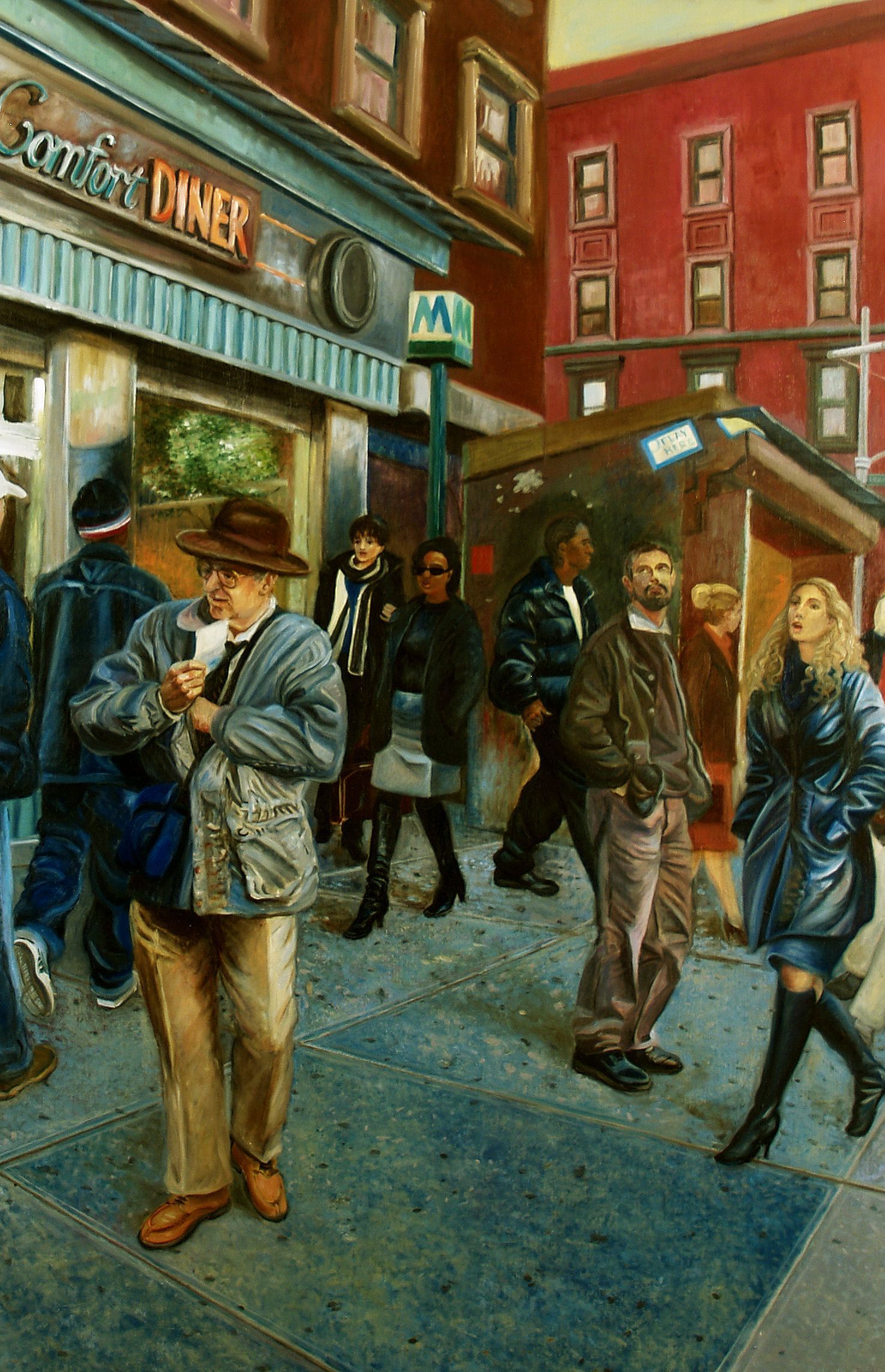 86th Street Rush | Figurative Oil Painting by John Varriano