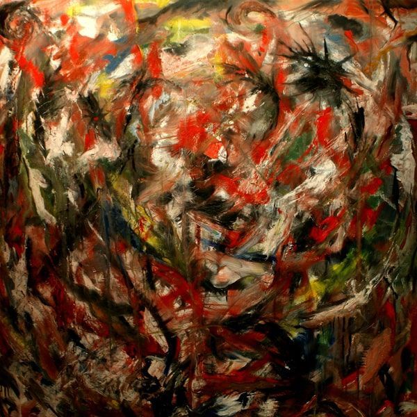 Catharsis an abstract oil painting (detail view) by artist John Varriano