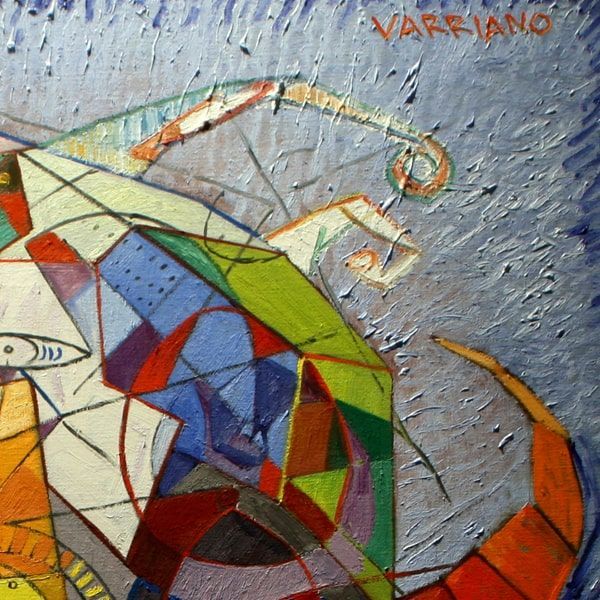 Crab an abstract oil painting (detail view # 2) by artist John Varriano