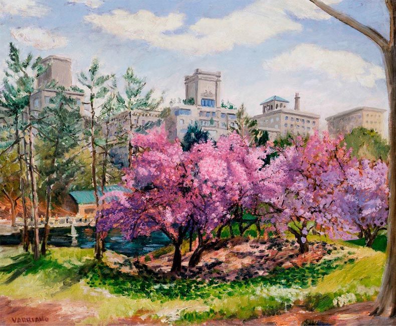 Central Park Spring | Landscape Oil Painting by John Varriano