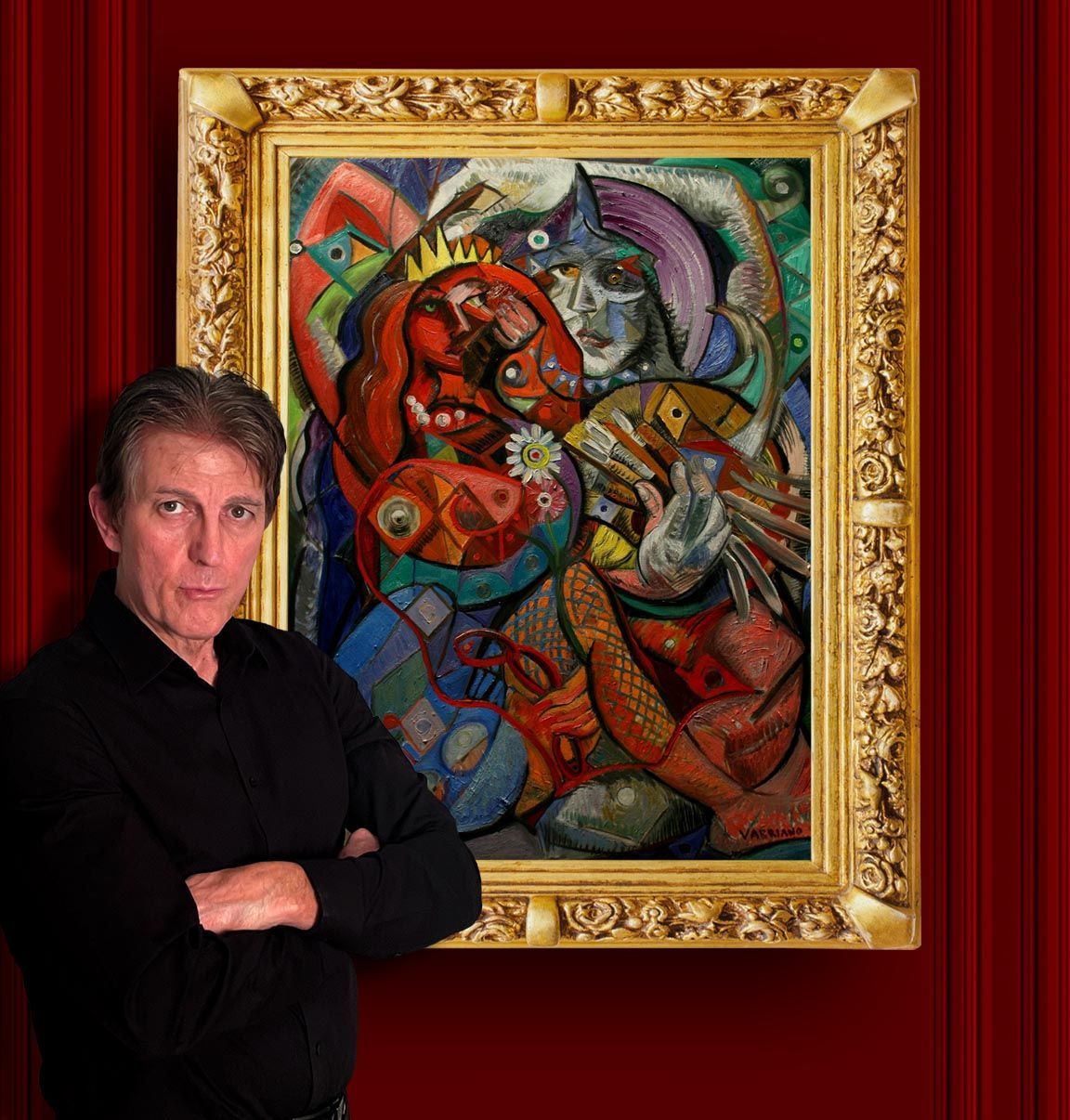 John Varriano, American Artist standing in front of 
