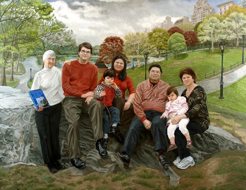 John Varriano was commissioned to create this portrait for the Menges family