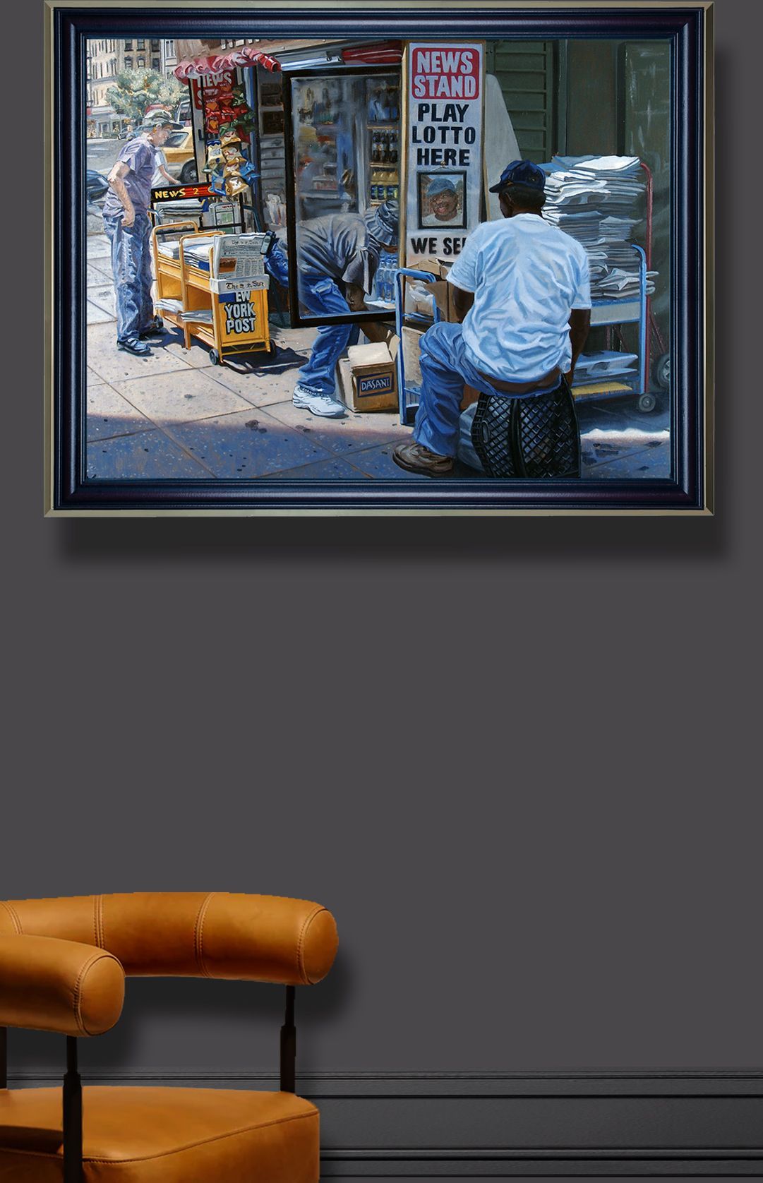 Newsstand | Figurative Oil Painting by John Varriano