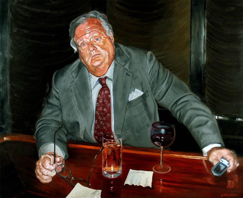 sir charles | figurative oil painting by John Varriano