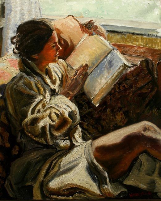 Sunday Morning a Figurative Oil Painting by John Varriano