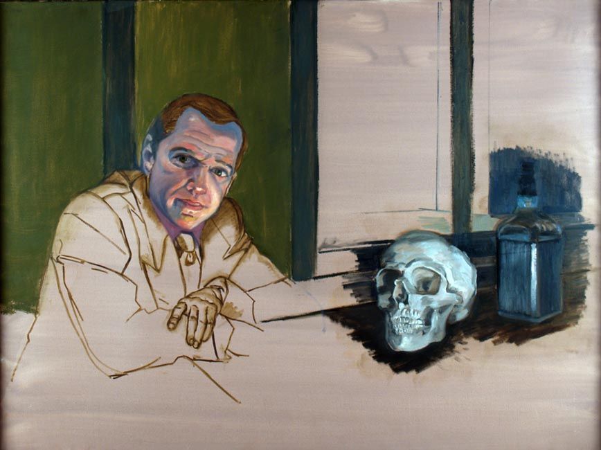 The Recreant Skull | Allegorical oil painting by John Varriano